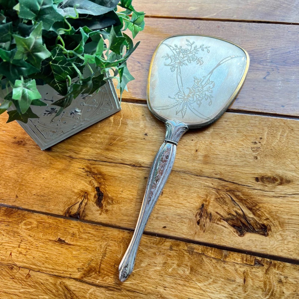Vintage Hollywood Regency 1950’s Hand Mirror